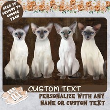 Alfombra Oriental Blue Point Siamese Cat y Corredor Personalizado Interior NUEVO CON ETIQUETAS NUEVO