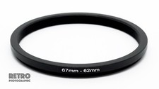 67mm to 62mm 67-62mm Step-Down Stepping Ring Filter Adapter - UK Stock