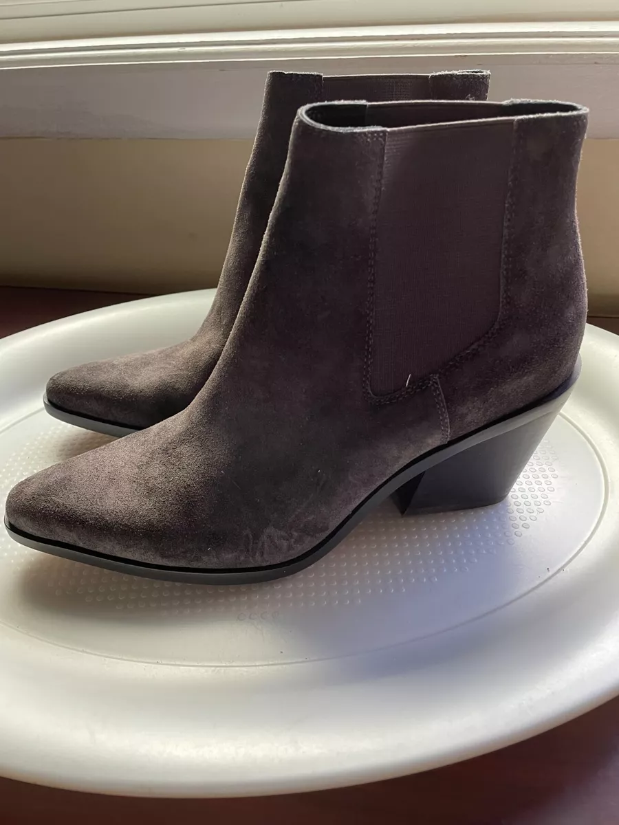 Rag Bone Razor Chelsea Boot Suede Grey Asphalt SHOE WOMENS