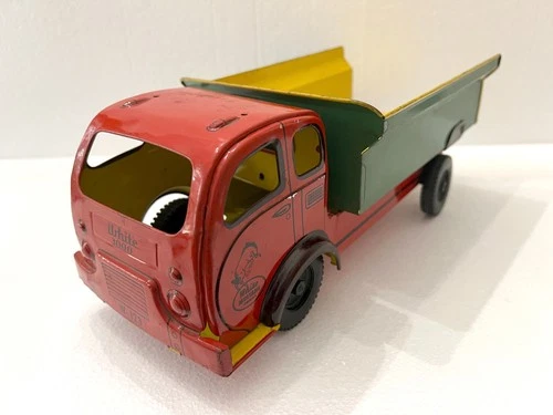 Large Vintage Wolverine White 3000 Tin Litho DUMP TRUCK - 12 1/2" Long