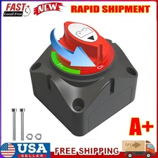 Side Post Battery Disconnect Switch 12V Kill Cut Off Switch for Car RV Boat USA