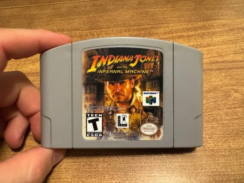 Indiana Jones and the Infernal Machine Nintendo 64 N64 video game LABEL ISSUE