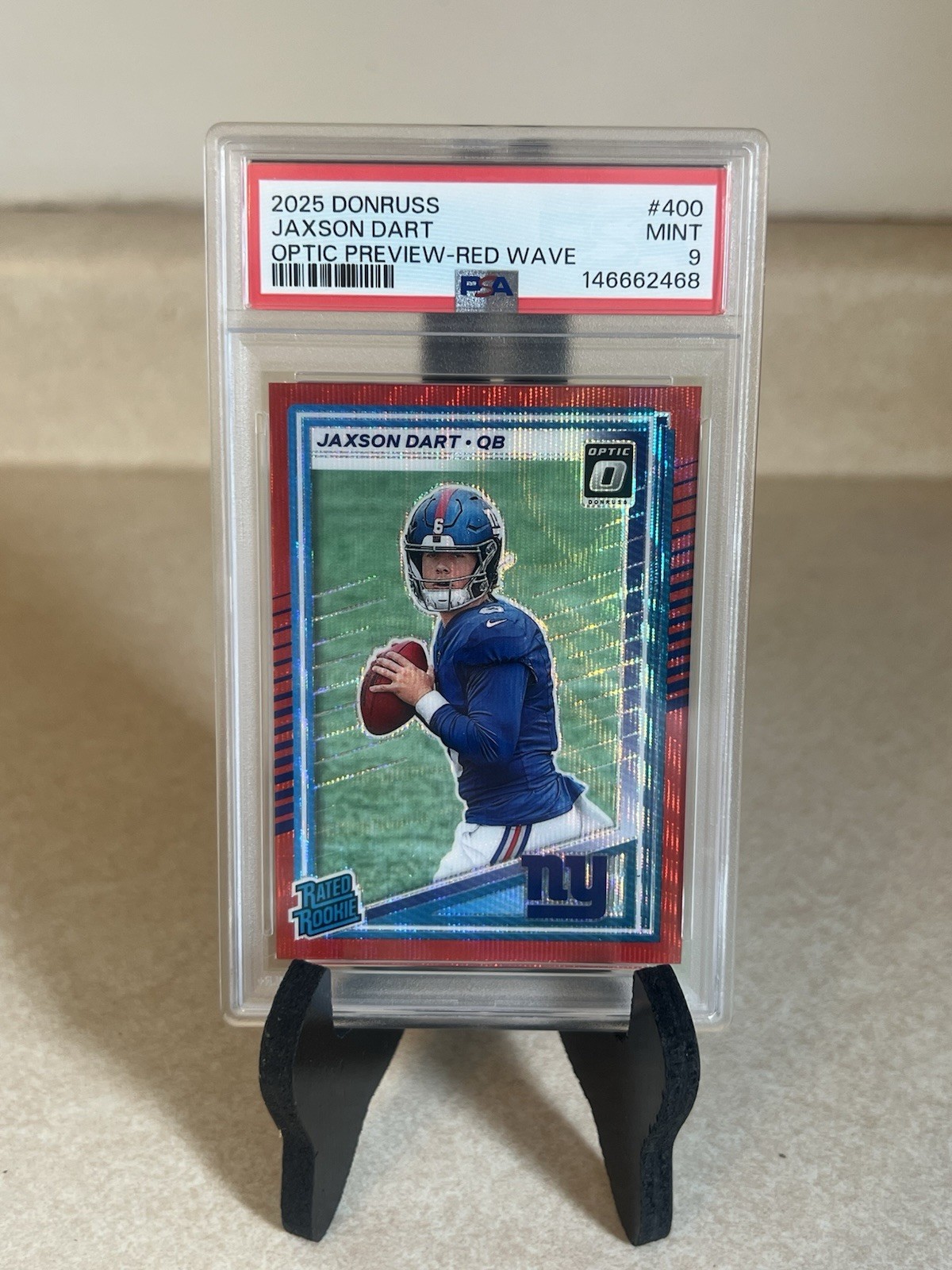 Jaxson Dart Panini Donruss #400 Optic Preview-Red Wave