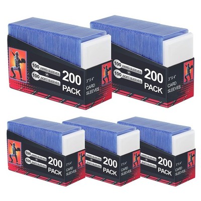 1000 Card Sleeves Top Loaders for Cards,3''X4'' Baseball Card Protectors Toploader