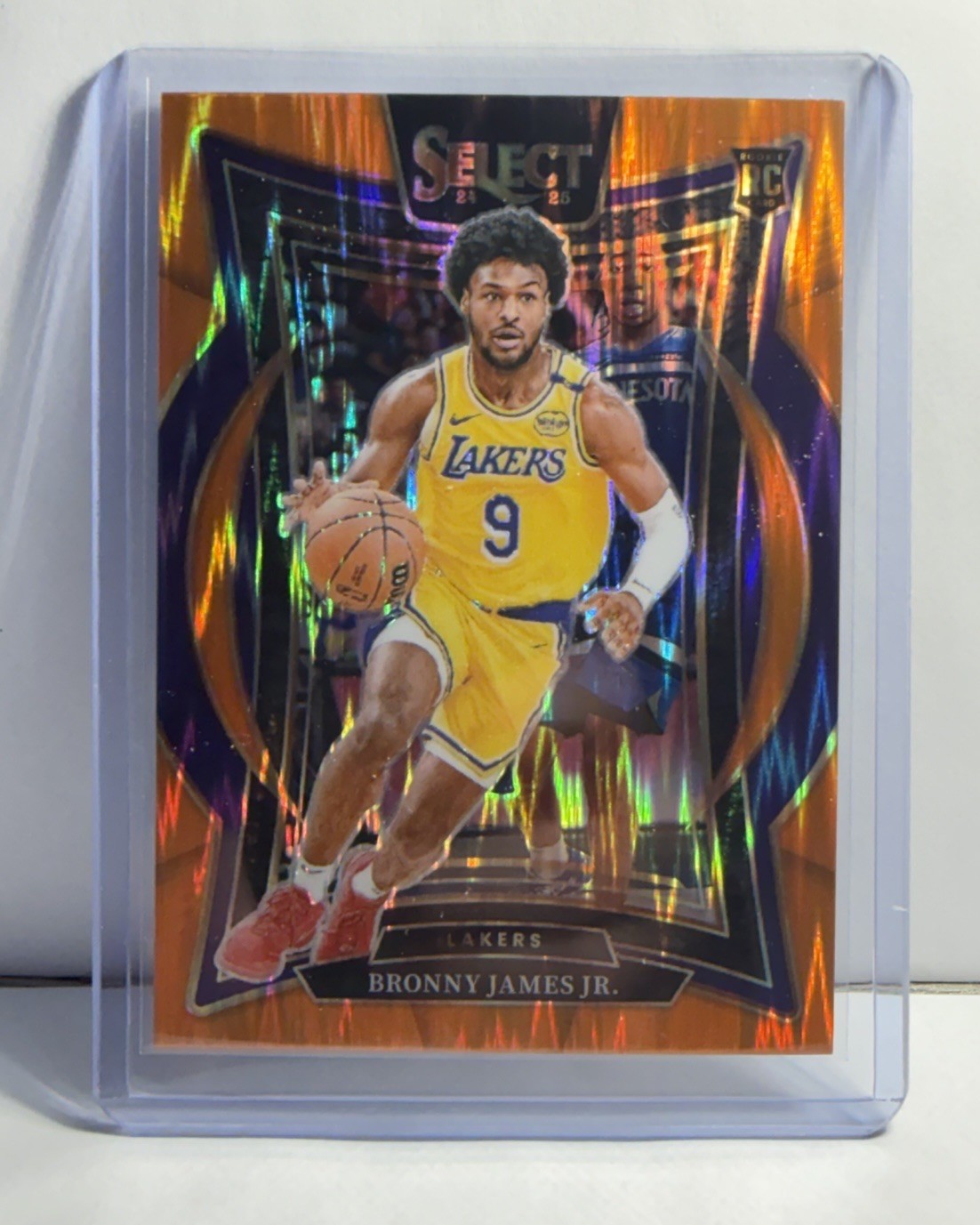 Panini 2024-25 Select Bronny James Jr. Lakers Orange flash Prizm Concourse RC