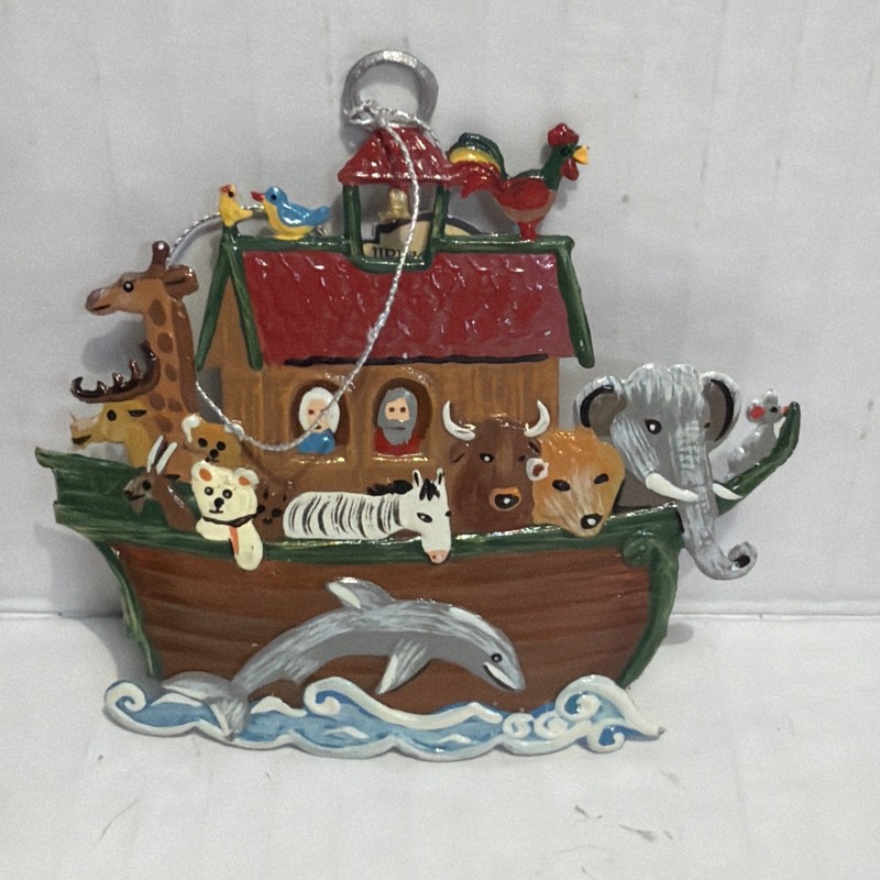 Kathe Wohlfahrt Vintage German Metal Noah's Ark Ornament 3 inches