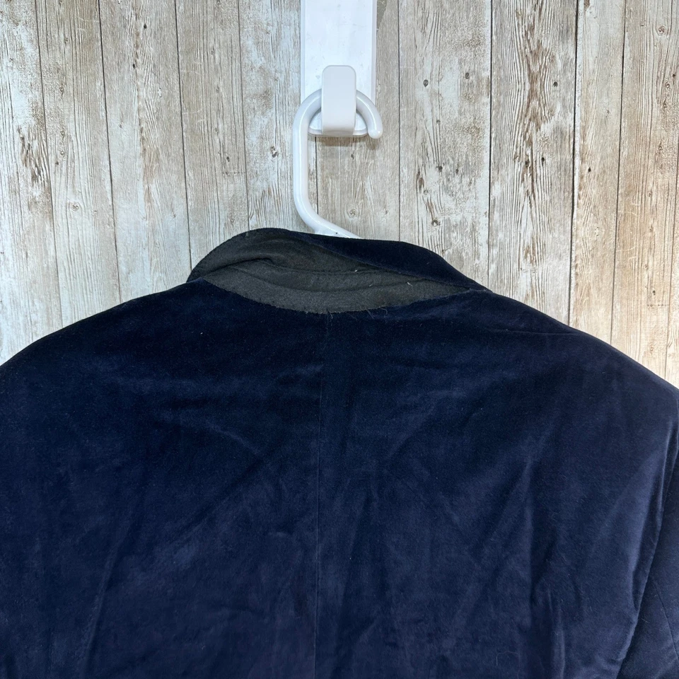 Chaqueta Blazer Para Hombre Camilioni Italia Azul Marino Terciopelo Lujo Hecha en Italia 46L Foto 4 de 4