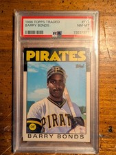 Topps Barry Bonds baseball card in near mint condition.