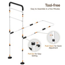 Adjustable Bed Rail Safety Bed Assist Rail Bed Safety Handle for Adults Elderly 