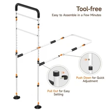Adjustable Bed Rail Safety Bed Assist Rail Bed Safety Handle for Adults Elderly#
