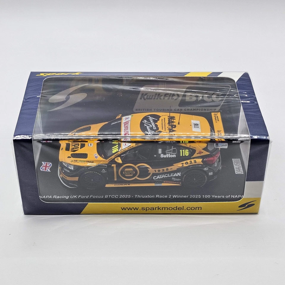 Spark Ford Focus #116 Ashley Sutton BTCC Thruxton Race 2 Winner 2025 1/43 Scale - Image 2 of 4