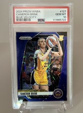 2024 Panini Prizm Blue Velocity Cameron Brink RC  PSA 10  WNBA LA Sparks
