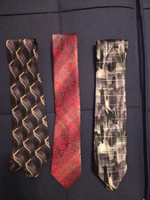 Three Mens Neck Ties - Professional/Formal/Business Casual Look