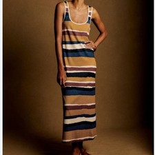 Sezane Serena Dress Midnight Stripe Small