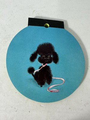 VINTAGE 70's Paula's Purse Pad - Black Poodle NOS