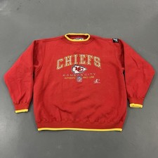 VTG 90s Kansas City Chiefs Logo Athletic Red Sweatshirt Size XL Embroidered NFL