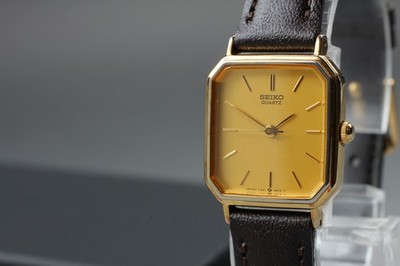 Vintage 1984 Seiko Socie 7321-5410 Gold Octagon Quartz Womens