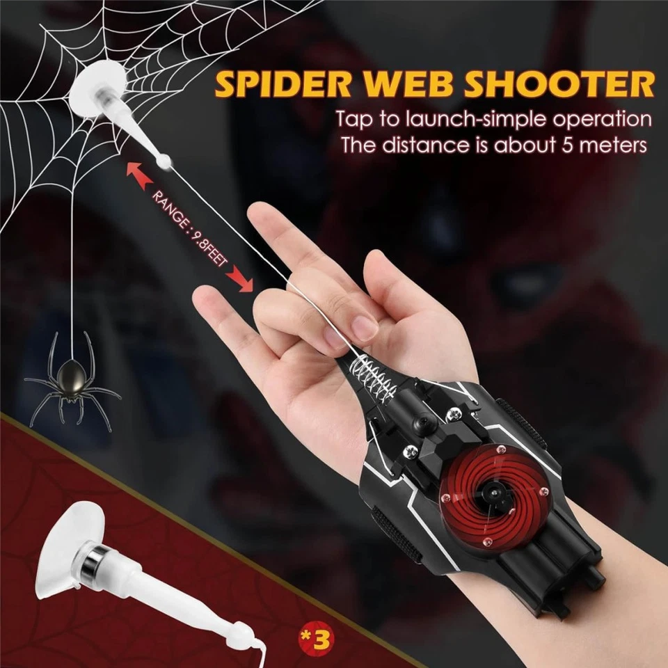 Spiderman Web Schnur Launcher Spielzeug elektrische Rolle in Spider Web Shooter - Bild 4 von 4