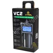 Cargador de batería LED XTAR VC2 Li-ion 18350 18500 18650 18700 14500 16340 17500