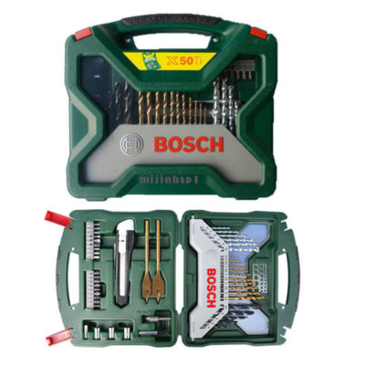 Bosch Multi-Purpose X line (50pcs) Bit Set Driver Drill Bits Wood concrete metal