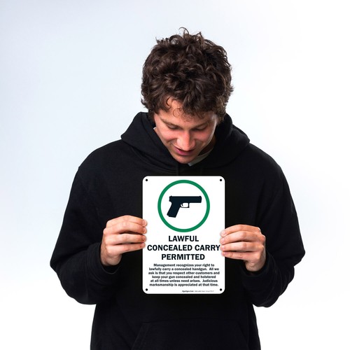Lawful Concealed Carry Permitted Sign, - Picture 18 of 86