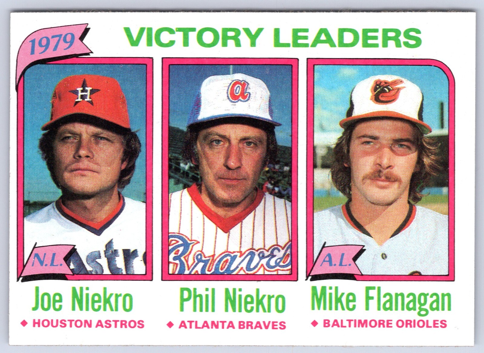 JOE NIEKRO / PHIL NIEKRO / MIKE FLANAGAN 1980 TOPPS 80 NO 205 NRMINT+      45368