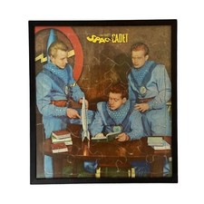 Framed 1950s Tom Corbett Space Cadet Jigsaw Puzzle Retro Sci-Fi Art 12x10"