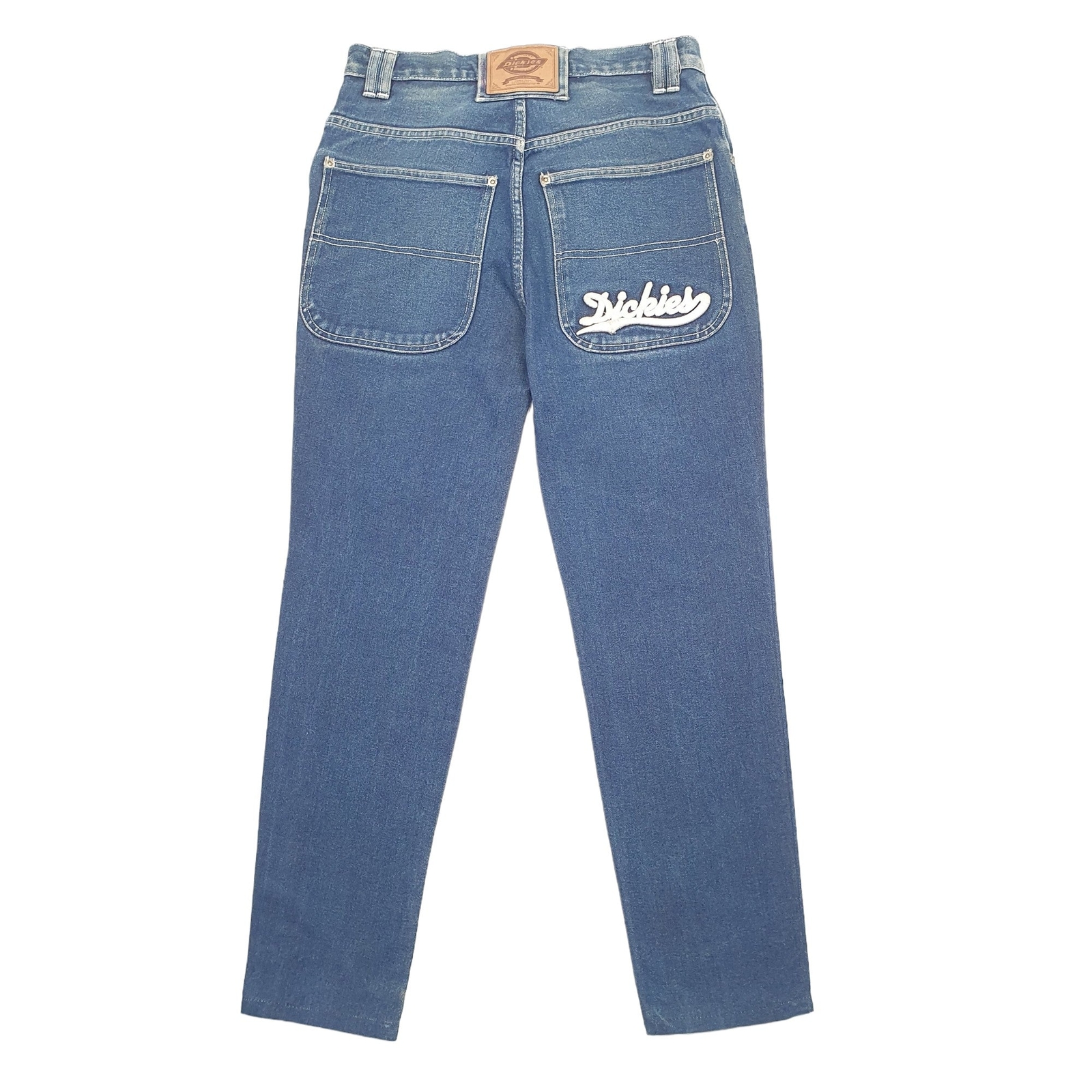Womens DICKIES Regular Fit Blue Denim Jeans Trousers W30 L27 image 3