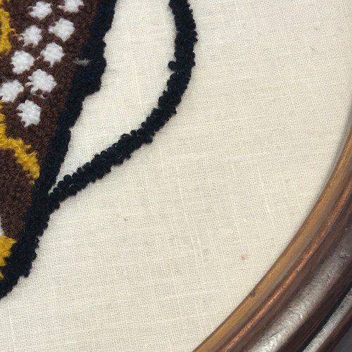 Accordion Studio Art VTG Folk Art Style Oval Wall Hanging Picture Frame READ - Picture 5 of 10