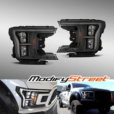 Fit 18-20 Ford F150 NOVA-Series G2 DRL/Signal Projector LED Headlights Black