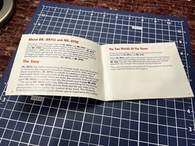 Dr Jekyll and Mr Hyde Nintendo NES Instruction Manual Only