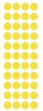 3/4" Light Yellow Round Label Dots Stickers Color Coding Inventory 3/4 Inch Dot