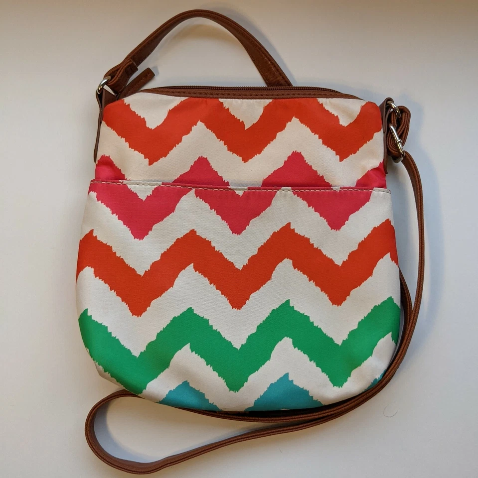 Mimosa 多色斜挎包手提包可调节肩带聚酯纤维充满活力和乐趣 — 第 2/4 张图片