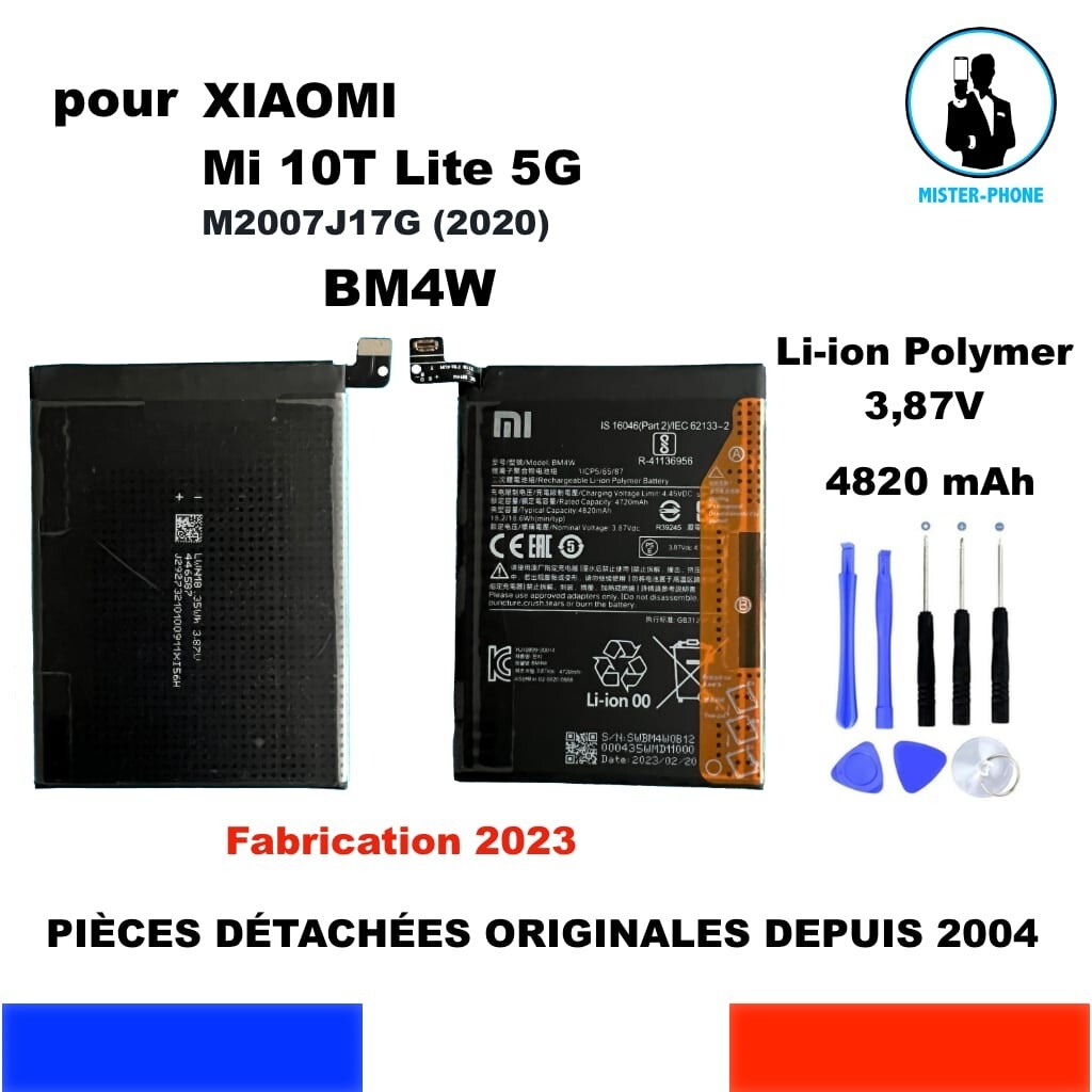Batterie Xiaomi Mi 10T Lite 5G M2007J17G BM4W 4820mAh 3.87V