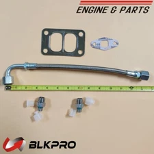 Turbo Oil Feed Line Tube W/ Gasket Connector For Dodge Ram B5.9 6.7L Cummins 03-