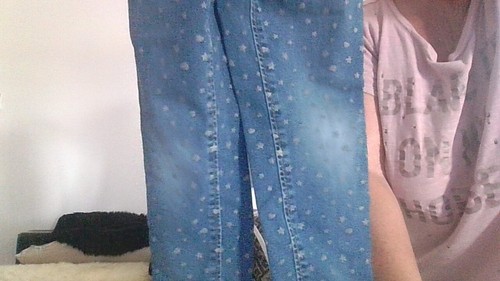 Okie Dokie size 5 Girls Hearts & Stars Jeans Multi-Pocket Inter Adjusters - Picture 11 of 17