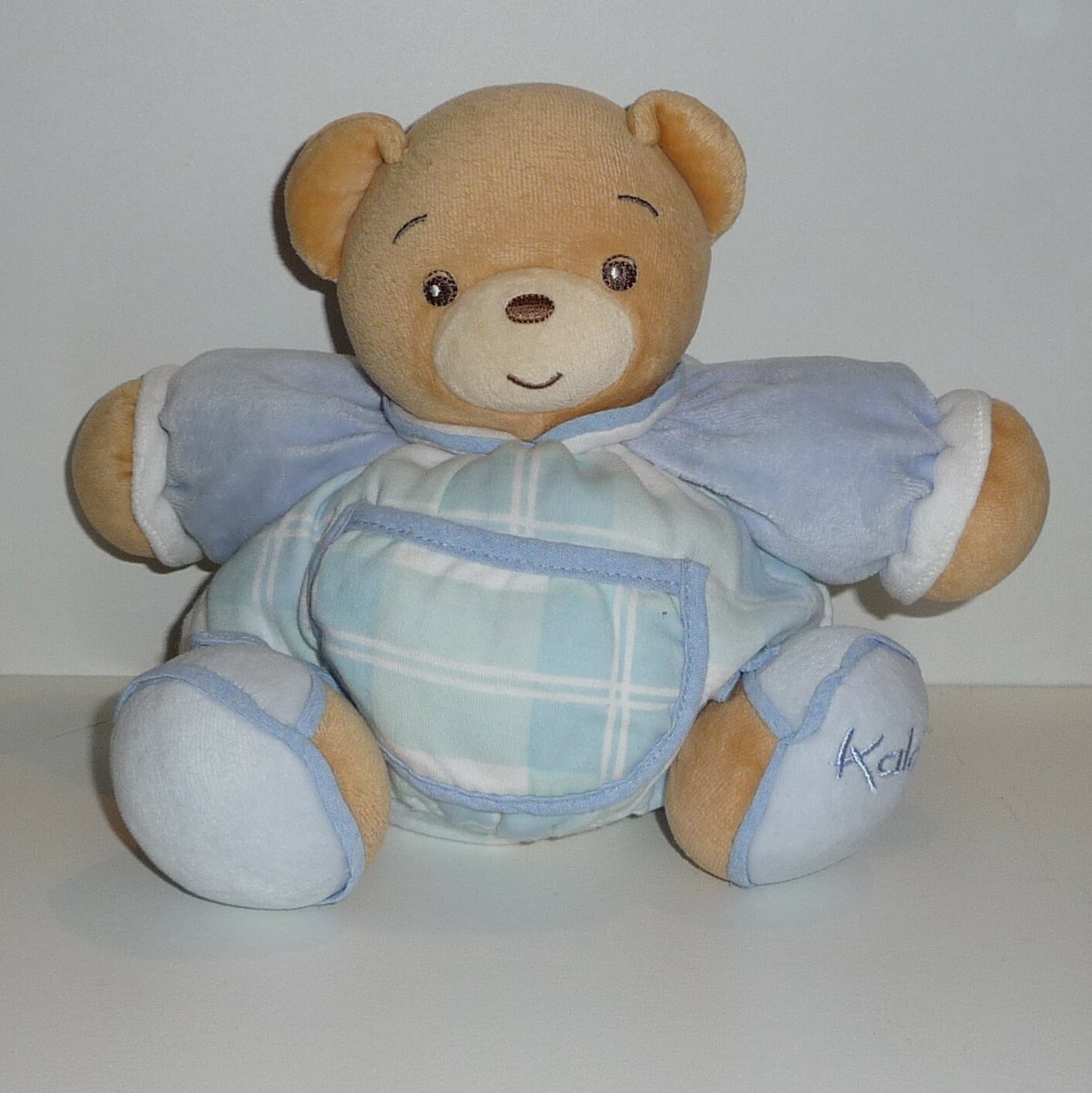 Doudou Ours Kaloo Blanc Bleu