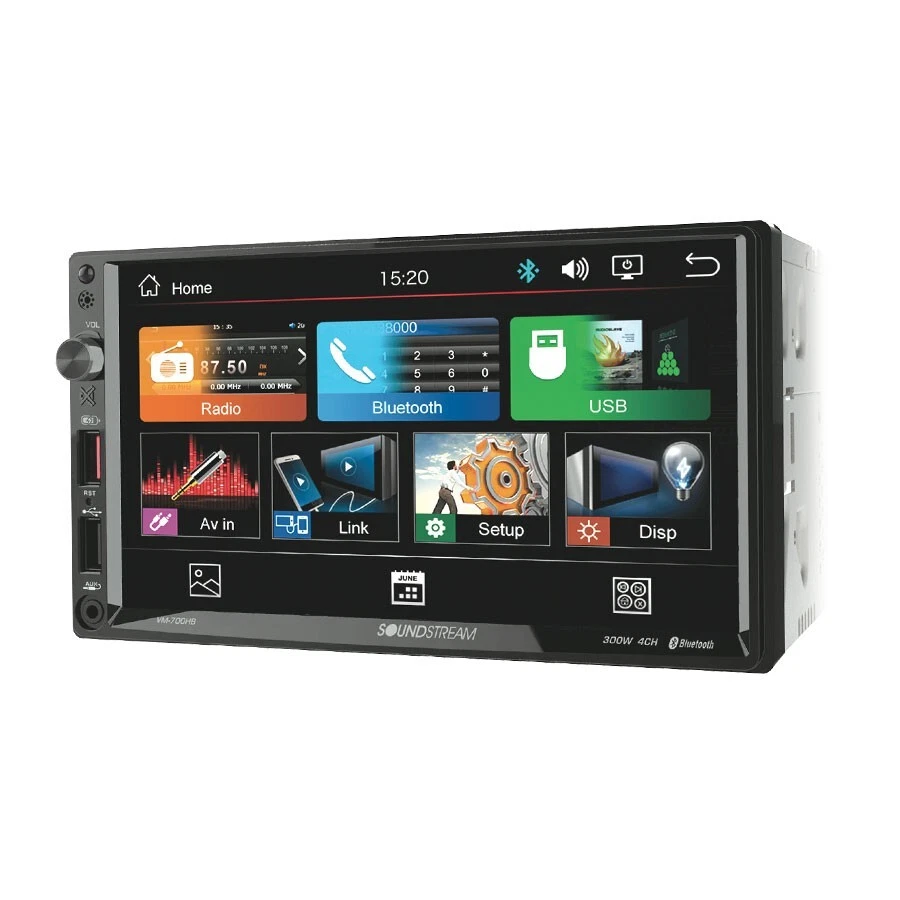 Soundstream Double DIN 7″ Touch Screen Unit & 4 Pioneer 300W 6.5" Car Speakers - Image 4 of 4