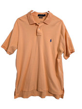 Polo Ralph Lauren mens L polo shirt orange short sleeve custom fit