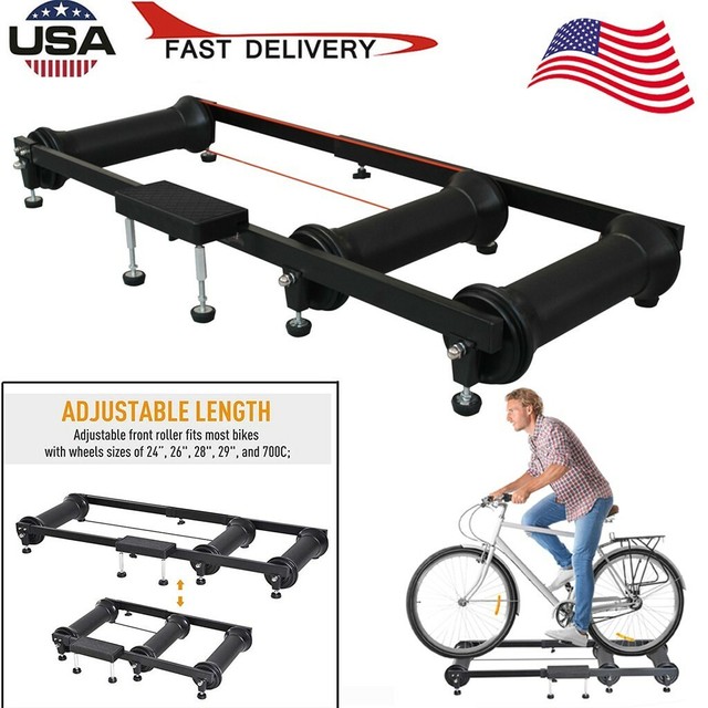 Bicycle Bike Roller Trainer Rollers Foldable Indoor Cycling Exercise