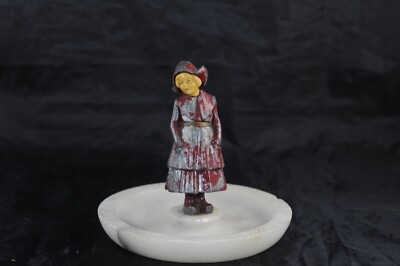 Antique/Vintage Painted JB Hirsch Painted Dutch Girl Ivorine Face Bowl