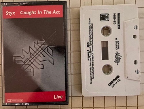 Styx - Caught In The Act Live Cassette 1991 - OOP RARE HTF US SELLER