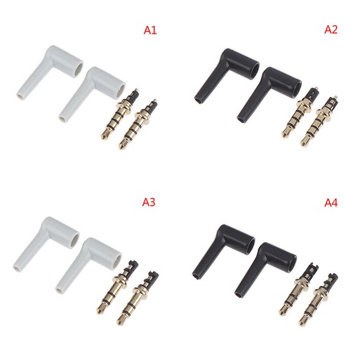 2pcs/lot 90 Degrees 3.5mm stereo headset plug jack 3 4 pole 3.5 Gold Plated; - Picture 2 of 15
