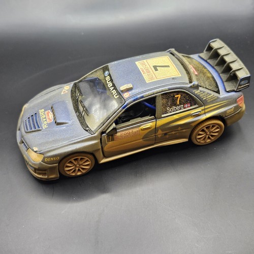 Subaru Impreza WRC 2007 Muddy - Kinsmart 2019 Diecast 1/36 CRASHED! Diorama - Picture 3 of 18