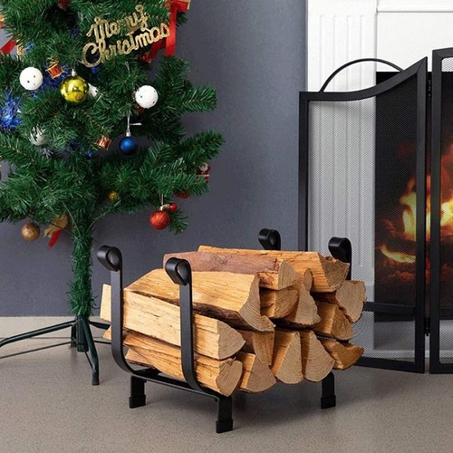 15'' Firewood Rack Outdoor Indoor Powder Coated Wood Rack Storage Holder U4 - Picture 3 of 8