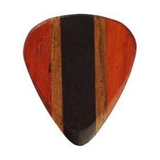 Padauk, Teak,  Ebony Wood Guitar Pick - 3.0 mm - 351 Wedge - Handmade Plectrum