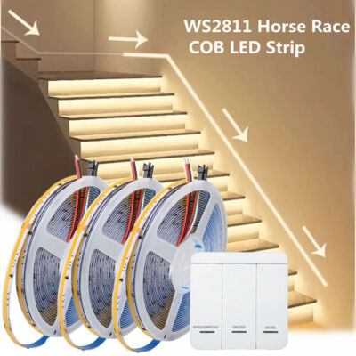 #ad COB 24V WS2811 Running Water Flowing LED Strip Light Horse Race Sequential LED $65.78