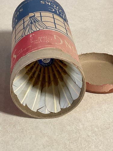 Vintage Spalding Badminton Federbälle mit echten Federn im Original Kanister - Bild 9 von 15