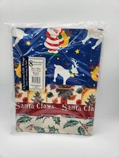 Vintage 8 Sheet Christmas Wrapping Paper 50 Sq Feet CPS Corporation Gift Wrap