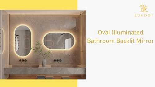 Espejo de pared ovalado con iluminación Espejo de baño Interruptor táctil 80x50 100x50 120x60 - Vídeo 1 de 1